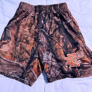 Brown Camo Eric Emmanual Rep Men's Athletic Shorts